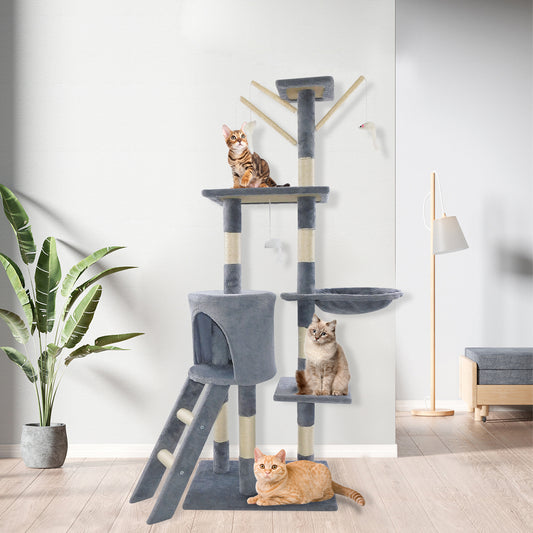 Multi-Level Cat Tree Tower with Scratching Posts