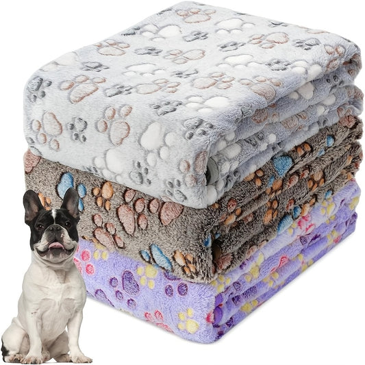 Thickened Pet Blankets with Footprint