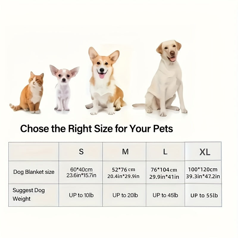 Thickened Pet Blankets with Footprint