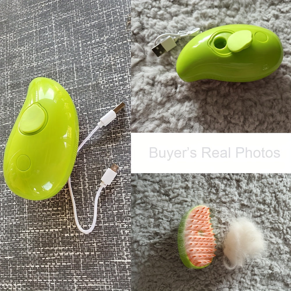 USB Rechargeable Self-Cleaning Steam Cat Brush