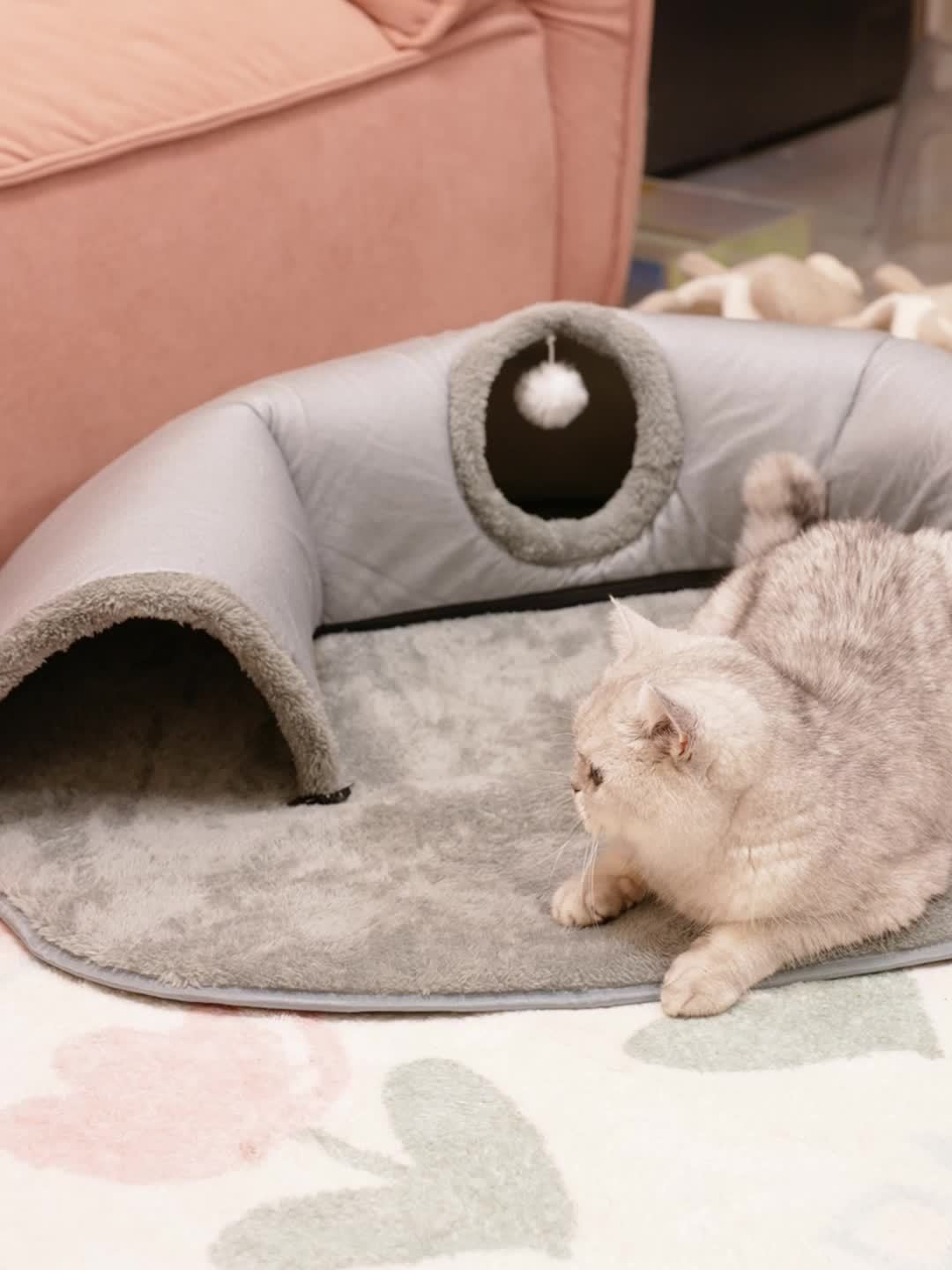 3-in-1 Cosy Cat Tunnel Bed