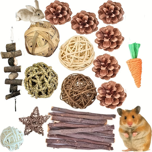 Multi-pack Natural Wooden Hamster Chew Toys