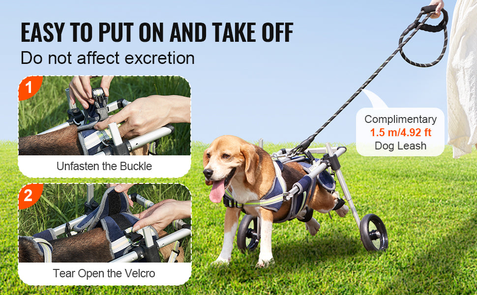 2 Wheels Dog Wheelchair for Back Legs